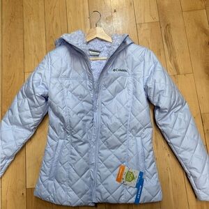 Columbia Soft Blue Fleece-Lined Jacket
